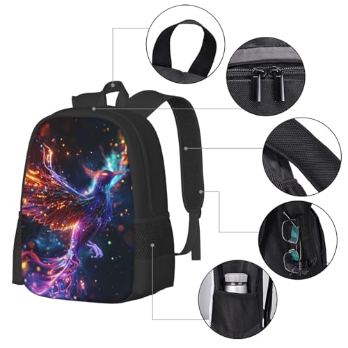 Travel Backpack Beautiful Ethereal Cybergoth Chipmunk 17In Lightweight Casual Daypack for Business Men Women4