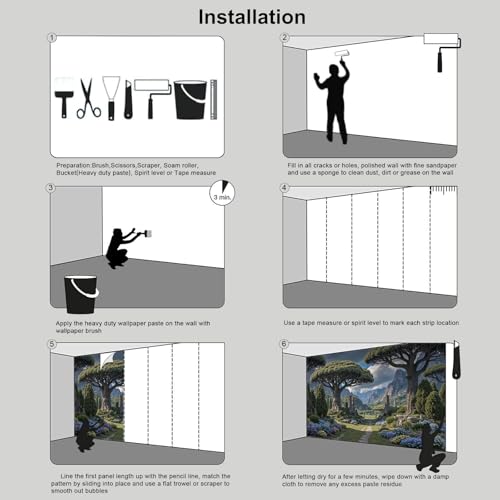 Mural para sala de estar con papel tapiz fotográfico de paisaje 8
