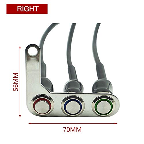 Interrupteur LED moto pour guidon, commande de phare et clignotant