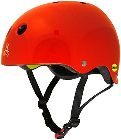 Triple Eight Dual Certified MIPS Bike and Skateboard Helmet, Red Glossy, X-Small/Small (3156)