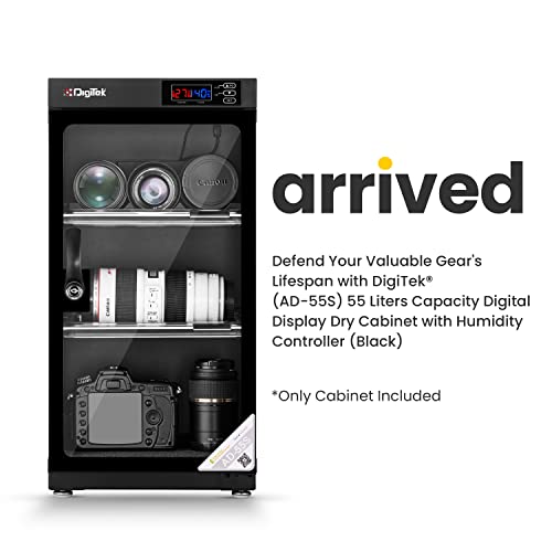 Image of Digitek AD 55S 55 Liters Capacity Digital Display Dry Cabinet with Humidity Controller (Black)