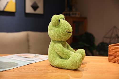 Soft Green Frog Stuffed Animals Sitting Frog Plush Toys Velvet Frog Plushies Cuddly Frog Doll Gift For Kids And Lovers In Birthday, Christmas, Valentine's Day 14 Inch #TOP2