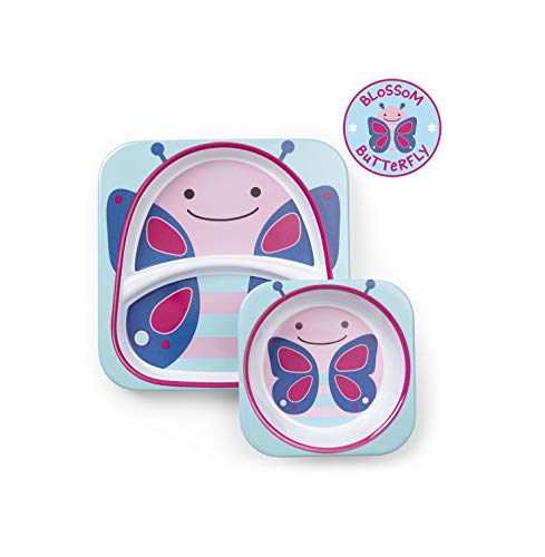 Skip Hop Baby Plate and Bowl Set, Melamine, Butterfly