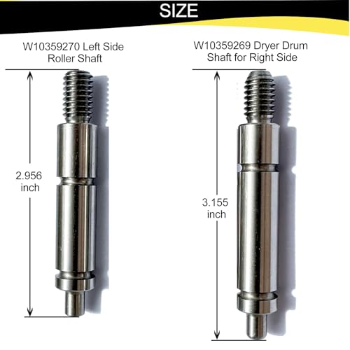 Upgraded GOOSUROO W10359269 & W10359270 Dryer Side Shafts Kit for Longer Life Than OEM
| GOOSUROO W10359269 & W10359270 