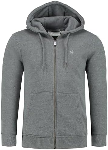 Anthony Jackson Erkek Kapüşonlu Sweatshirt, Logo Baskılı, Regular Fit, Pamuklu, Siyah (ANTRASİT MELANJ, L)