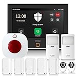 Alarm System for Home Security (Gen 2)11 piece. DIY, Touch Screen, Motion Detection, Contact sensors, Wireless Siren, Remotes, Phone App, Compatible with Alexa, Continuous Updates,NO Monthly Fees