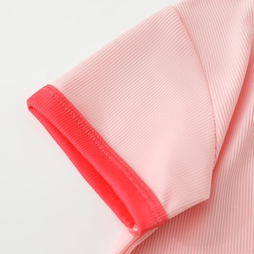 Cute Graphic T Shirts for Girls, Kids Short Sleeve Crewneck Ribbed Knit Tops, Toddler Lightweight Comfy Soft Tees4