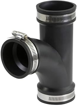 Flexible Tee Coupling with Stainless Steel Clamps 2"