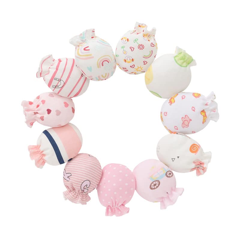 momisy Newborn Premium Cotton Hosiery Mittens Set/Hand Gloves/Muthi. (0-6 Months)-12 Pairs-picture-19