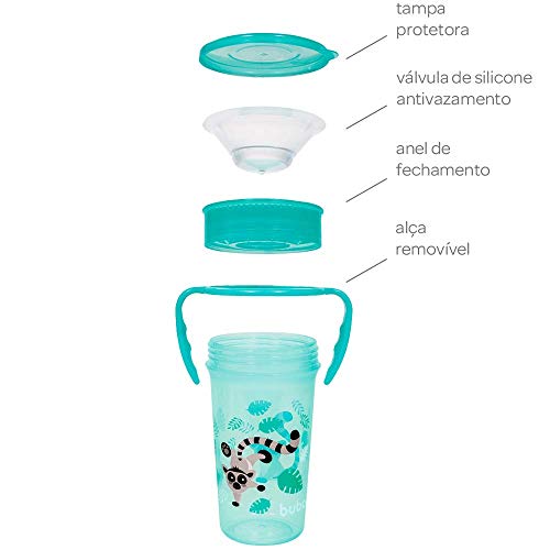 Copo De Treinamento 360º Com Alca - Lemori, Buba, Verde