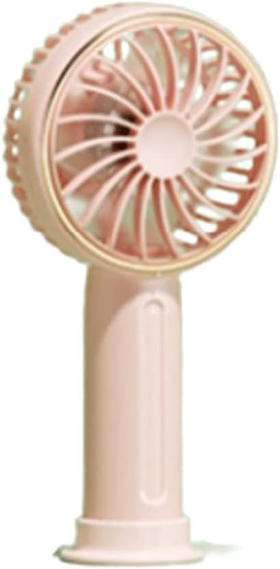 Portable Mini Fan,Portable Handheld/Neck/Desk Fan,3 in 1 Cooling Fan,USB Portable Fan,Mini Fan with Lanyard,3 Speed,Office,Travel High Wind (Color : Pink)