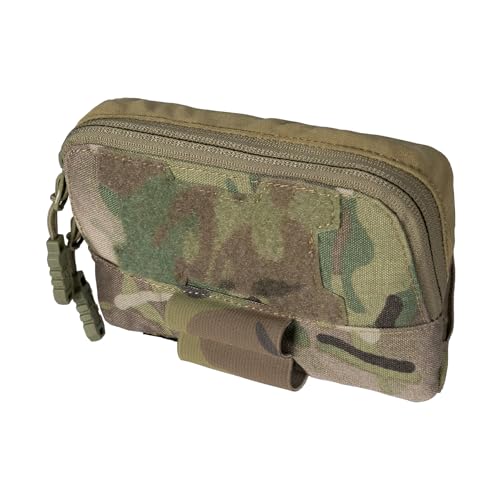Tactical MOLLE Admin Panel Pouch Small Chest Pouch for Tactical Vest JPC2.0 AVS CPC MOLLE System 500D Nylon(camo)