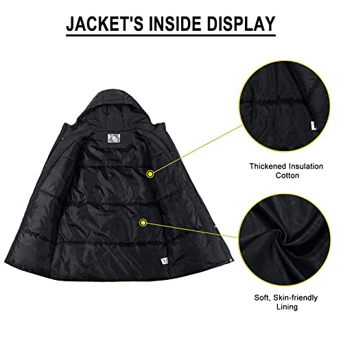 Camelsports Mens Winter Coats Long Warm Jacket With Hood Casual Quilted Puffer Parka Windproof Jackets #TOP4