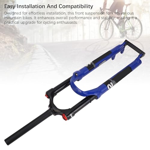 Fourche avant à suspension de vélo de montagne bleu Walmeck amortisseur de chocs - 4
