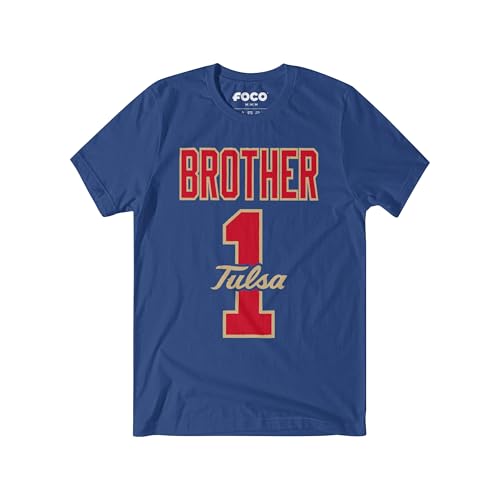 FOCO Tulsa Golden Hurricane NCAA Mens Number 1 Bro T-Shirt - True Royal - XXXL