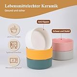 Erhöhte Futternapf Katze und Hund Fressnapf - Erhöht Keramik Hundenapf mit Ständer - 2er Katzen Napfset für Katzen und Hunde Welpe für Futter und Wass - Weiß