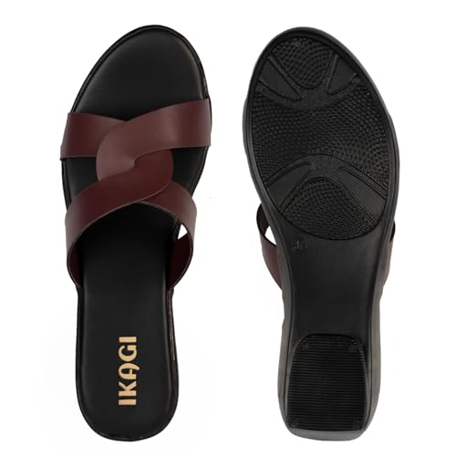 Image of IKAGI Sandal Fashion Wedding Casual Platform Wedges Slip-On Sandals For Womens & Girls