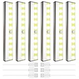SIXDEFLY Led Motion Sensor Closet Lights 6 Pack, Wireless Under Cabinet Lighting Rechargeable Under Counter Lights, Homelife Motion Sensor LED Lights, Night Light Bar for Kitchen Wardrobe