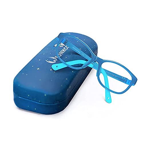 FONHCOO Blue Light Blocking Glasses for Kids, Boys & Girls Unbreakable Frame Computer Gaming TV Phone Glasses with Glasses Strap, for Children Age 3-15