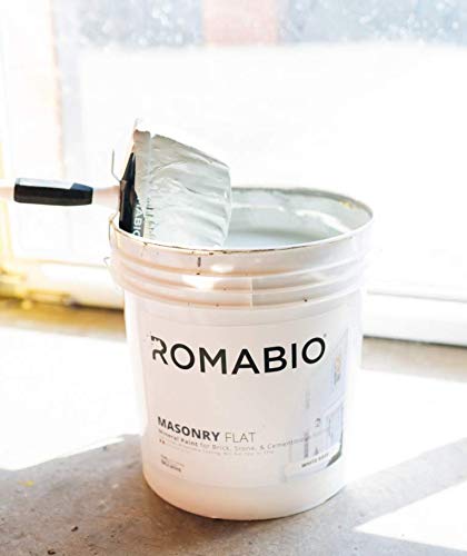 Image of Romabio Masonry Flat, Mineral-Based Masonry Paint for Brick, Stone, Hardie Board, and Stucco, Navy Steel, 1L