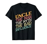 Photo Gallery uomo vintage zio uomo mito bad influence divertente retro maglietta Photo Gallery uomo vintage zio uomo mito bad influence divertente retro maglietta