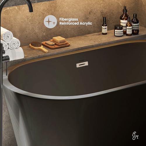 Image of Claire 60 inch Freestanding Bathtub in Matte Black
