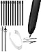 5X Replacement Touch Stylus Tips S Pen Nibs for Samsung Galaxy Note 9, Note 8, Galaxy Tab S3,Tab S4 Tab 2 + Tweezer Tool AT&T Verizon Sprint Tmobile Carriers (Black)