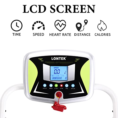 LONTEK 502 Laufband klappbar, 1,5 PS Laufband elektrisch mit 12 Programme, bis 10 km/h, Treadmill mit LCD-Display… – Bild 5