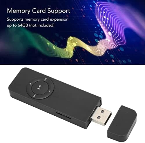 Miniatura 6 de Reproductor de MP3 con sonido sin pérdidas, reproductor de música portátil con memoria expandible de 64 GB, batería de larga duración Mini MP3 para