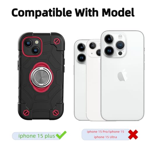 Coque iPhone 14 Plus/15 Plus antichoc avec anneau pour activités outdoor - 2