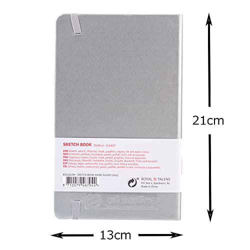 Talens Art Creation Sketchbook 80 Sheets, 13 cm x 21 cm Size, Shiny Silver, Silbern glänzend, 13×21cm - Image 2