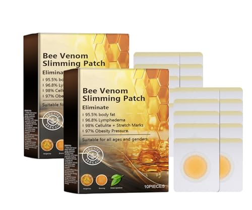 Bee Venom Slimming Patches Bee Venom Lymphatic Patches Weight Loss Patches Body Shaping Stickers Body Management&Curves Bee Venom Detoxifying Patches 2PC