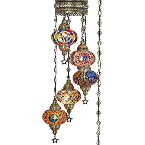 DEMMEX Turkish Moroccan Mosaic Chandelier Light Cover