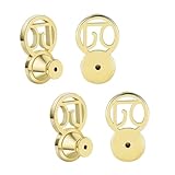 CAZSTYK Juego de 4 cierres de pendientes de forma ovalada, cierre seguro, tapones para orejas delicadas, accesorios