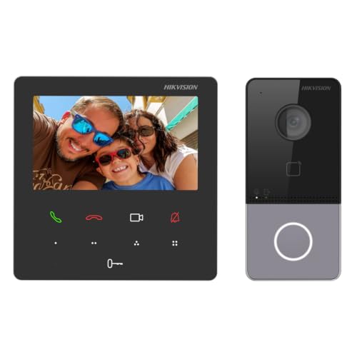 Image of HIKVISION Video Door Phone Kit with 4.3 Inch Indoor Monitor DS-KH6110-WE1 & 2MP HD Villa Door Station DS-KV6113-WPE1, Wi-Fi, PoE, Two-Way Audio, Remote Mobile Monitoring