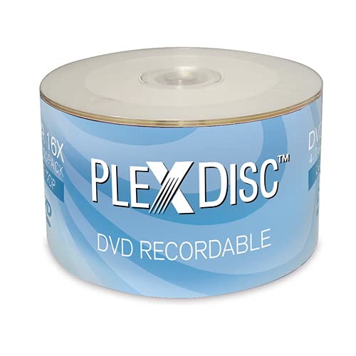 PlexDisc 632-810 16 x 4.7GB Logo Top DVD-R 50 Disc Spindle