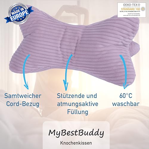 Kuschelkissen aus Cord für Nacken und Rücken