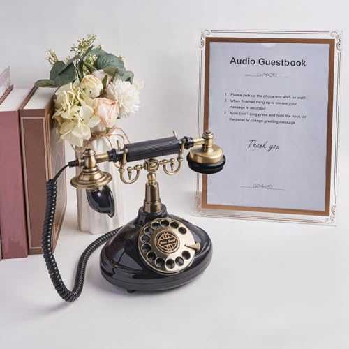 Message audio personnalisé sur téléphone de mariage au style rétro noir - 3