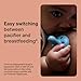 Tommee Tippee Breast-Like Pacifier, Lightweight, One-Piece Silicone Design, Symmetrical Nipple, 6-18m, 4 Pack