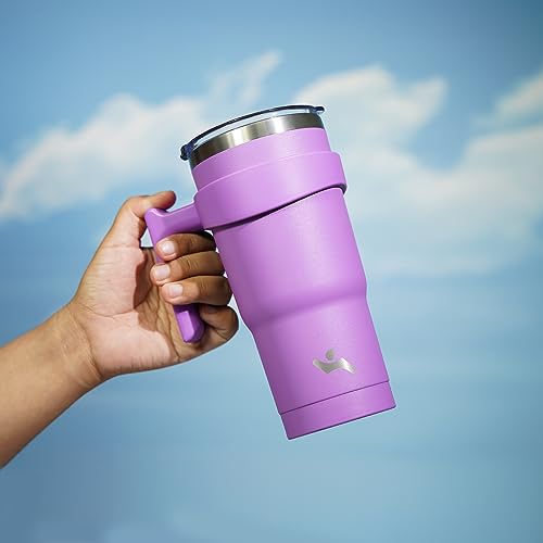 Image of Konokyo 20 oz Tumbler with Handle and Straw, Insulated Travel Mug