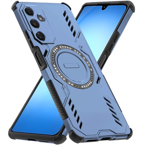 Mkej Funda para Samsung Galaxy A17 5G Disipación Funda, Mate Antichoque, Antideslizante, Resistente a rayaduras TPU y PC Carcasa para Samsung Galaxy A17 5G magnético Fundas, Azul