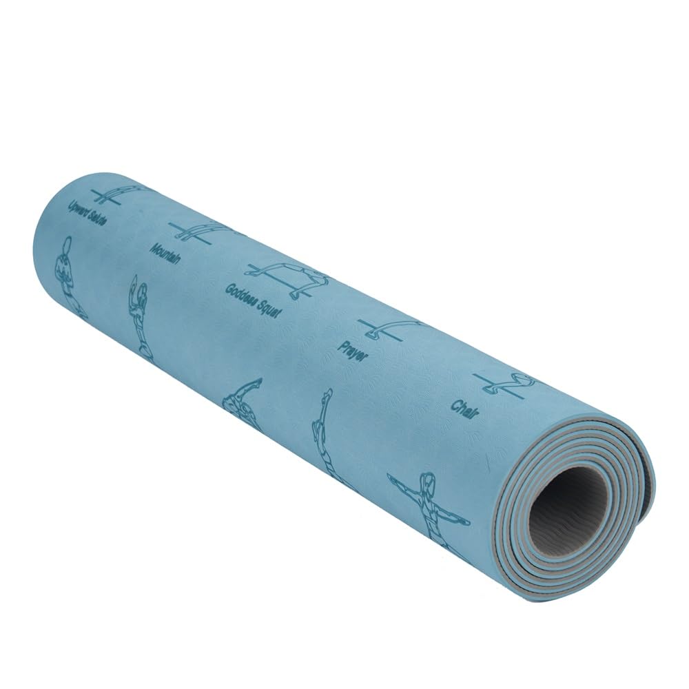 Fitnessmatte Yoga-Matte 183 x 61, rutschfeste Übungs-Fitnessmatte for Pilates-Gymnastikmatte, Fitnessgeräte