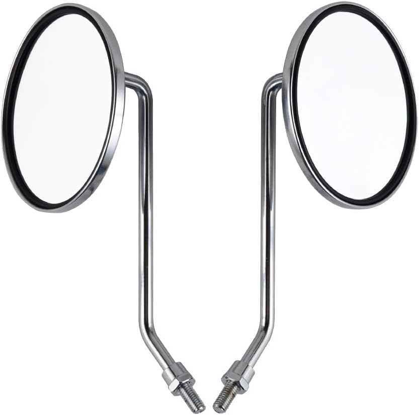 Motorcycle Rear View Mirror Set, 8mm x 1.25mm Single Cylinder, Vintage Style, Compatible with Honda Z50 ST50 CH50 ST70 CH70 CL70 CT90 S90 CB100 CB125 CL100