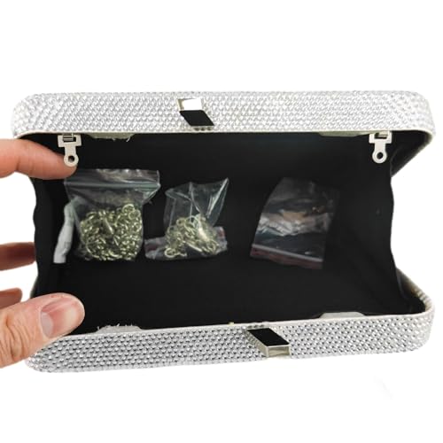 Image of Boutique De FGG Retro Mini Crystal Clutch Purses for Women Luxury,Novelty Rhinestone Evening Bag,Formal Party Clutch Handbag