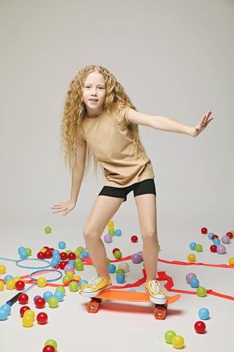 Image of Lilax Girls' Basic Solid Soft Dance Short for Gymnastics or Under Skirts