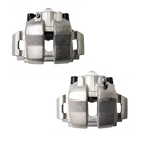 Image of TRQ Front Brake Caliper Set Zinc Coated Brackets Compatible with 2005-2010 Ford Escape 2005-2009 Mercury Mariner