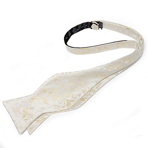 Image of DiBanGu Mens Silk Self Bow Tie Set 4PCS for Tuxedo Wedding