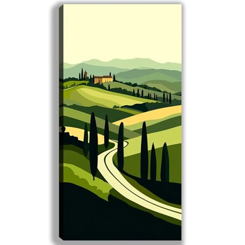 Hooyuubo Pintar por Numeros Adultos Rural Paint by Numbers Adult Paisaje Cuadros para Pintar por Numeros 80x160cm Lienzos con 3 Pinceles e Pigmento Acrílico, Decoracion Hogar Pared Habitacion, fu322u
