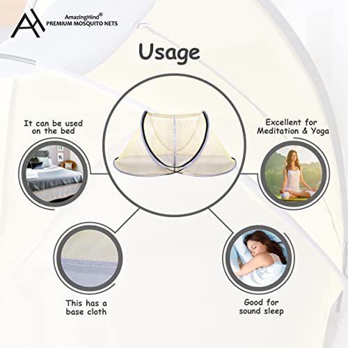 Image of AmazingHind Mosquito Net for Infants|Portable, Foldable with Heavy Quality of Base Cloth| for Bedroom,Outdoor,Travelling,Home for Kids (0-1 Year)