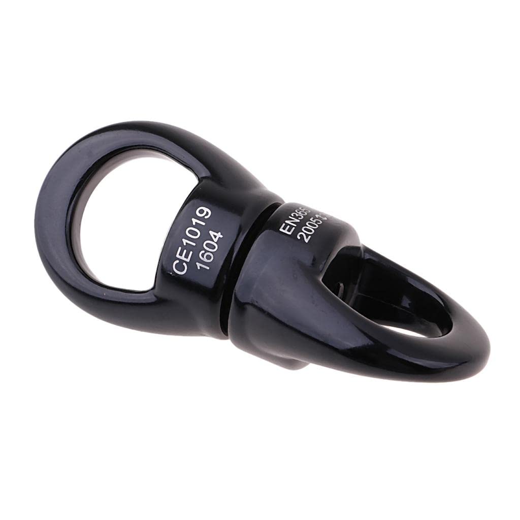 Conector Giratorio de Escalada Rock Climbing Rotary Connector Swivel Rotor Anillo Giratorio Giratorio para Anclaje Seguro Aleación de Aluminio 30 Kn